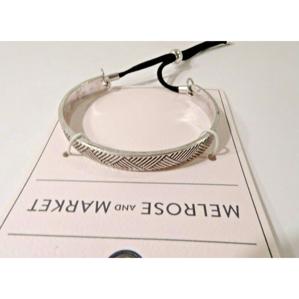 Nordstrom Treasure & Bond Silver Etched Rope Cuff Bracelet NWT 45.00